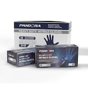 Pandora Nitrile Disposable Gloves, Blue, 10 MIL, SIZE L, PK 400 HM2021834003-BK-L